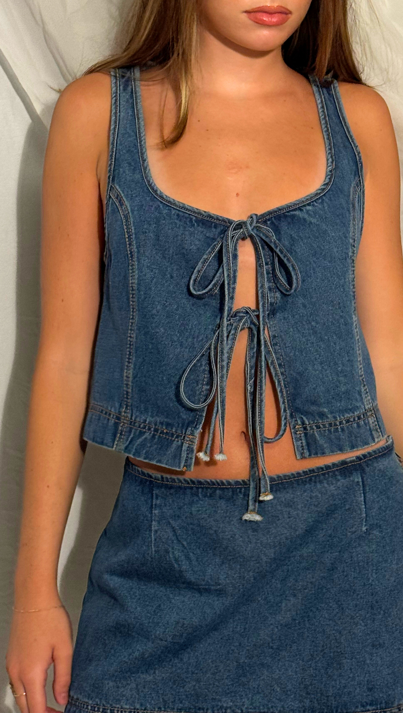 Jesse Skirt Set - Denim