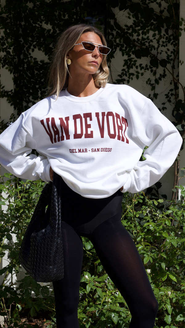 Del Mar Collegiate - White/Oxblood