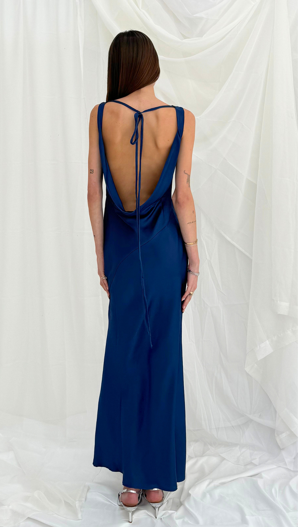 Calliope Low Back Maxi Dress - Midnight