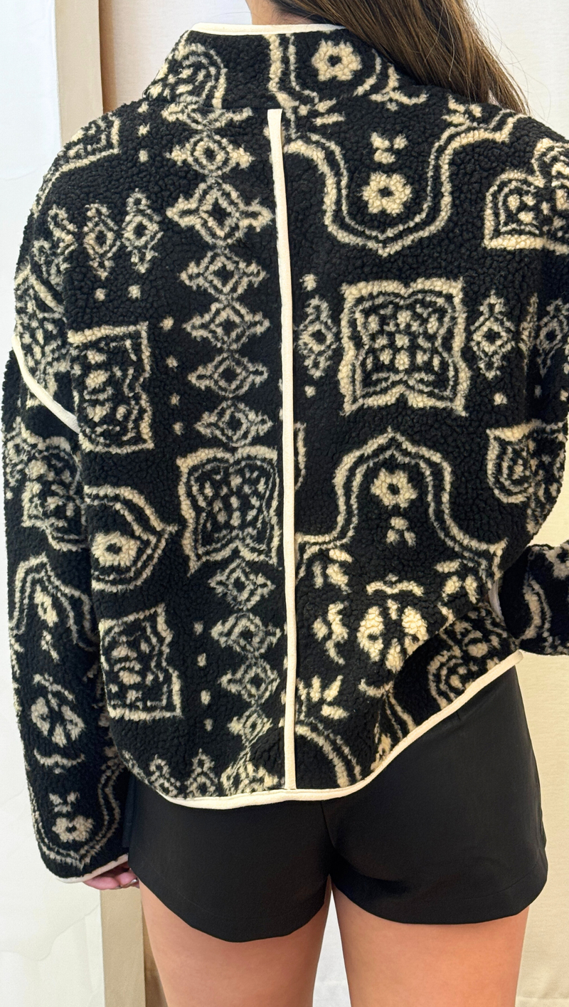 Cicily Paisley Jacket - Black