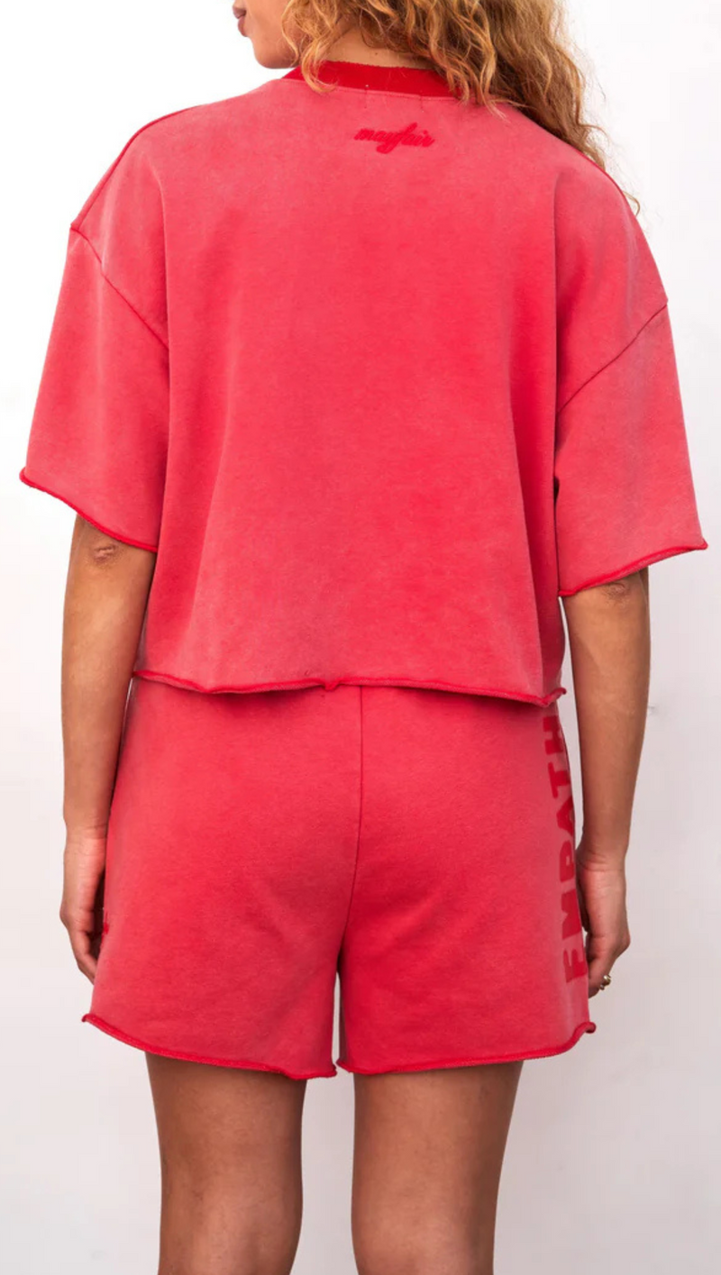 Empathy Always Vintage Sweatshort - Red