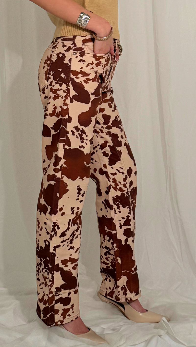 We The Free Risk Taker Mid-Rise Printed Jeans - Tea Combo