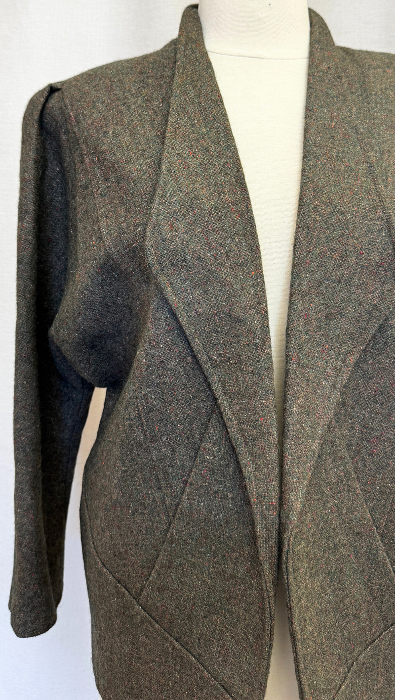 Chaus Sport Tweed Jacket w Puffed Sleeve S