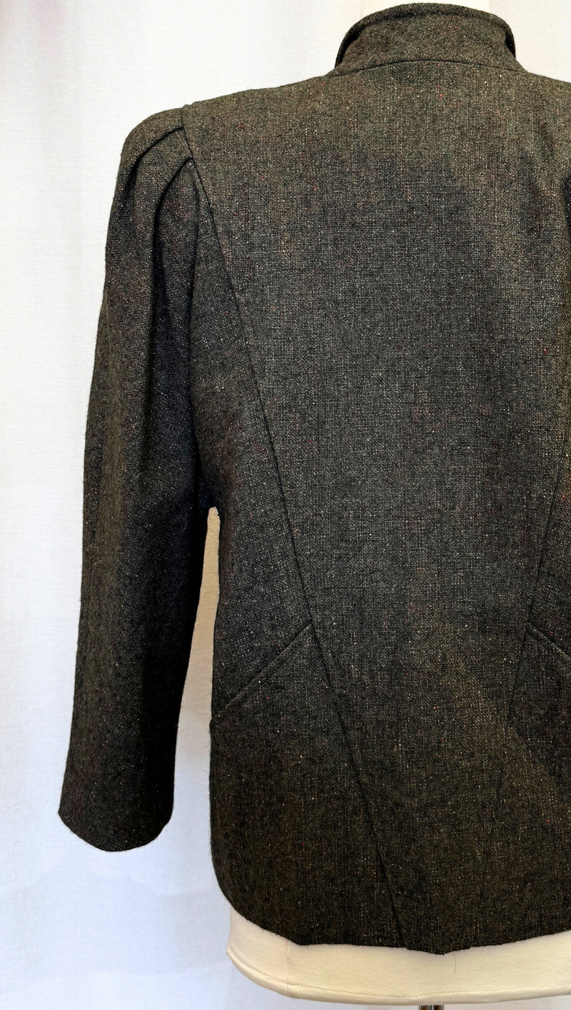 Chaus Sport Tweed Jacket w Puffed Sleeve S