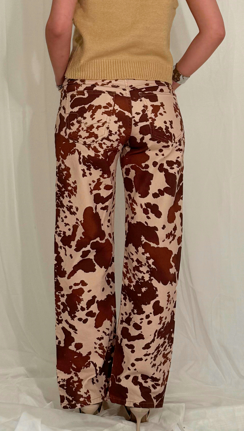 We The Free Risk Taker Mid-Rise Printed Jeans - Tea Combo