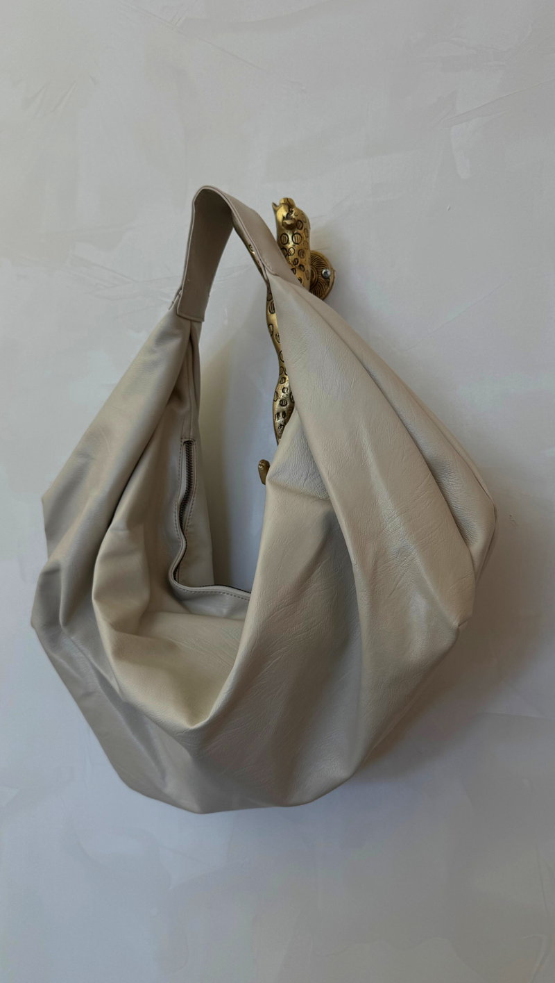 Slouchy Oversize Shoulder bag - Stone