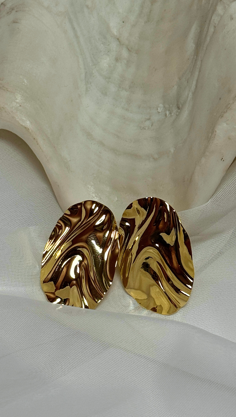 Gold Filled Modern Oval Earrings