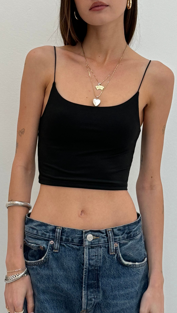 Cropped Cami - Black