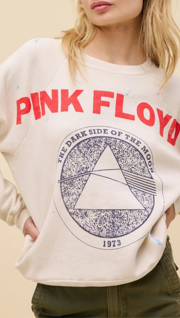 Pink Floyd Dark Side Vintage Sweatshirt - Off White