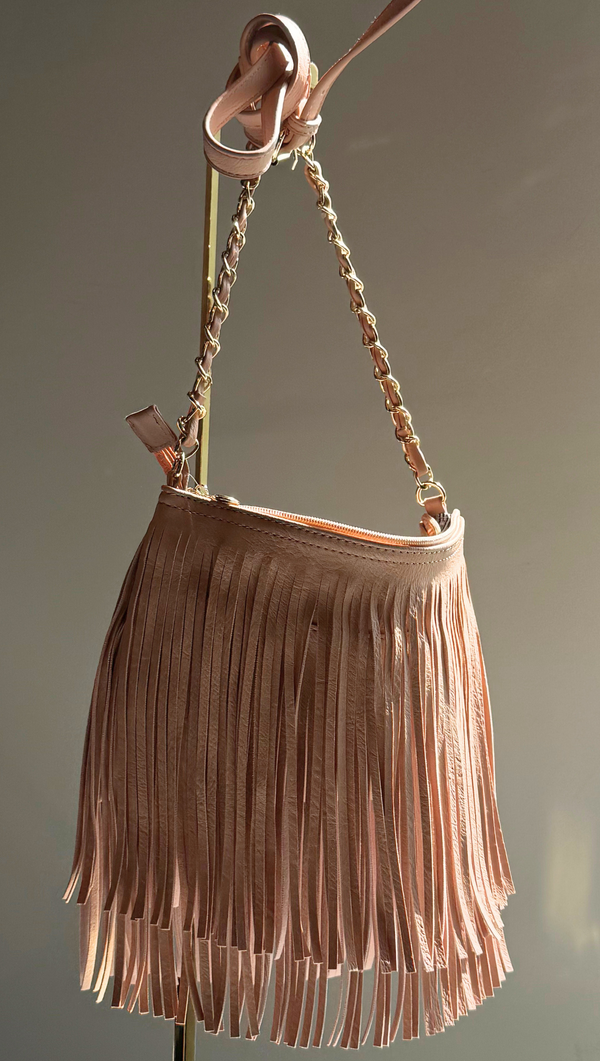 Fringe Crossbody - Pink