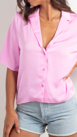 animari-inaya-cropped-short-sleeve-button-down-pink