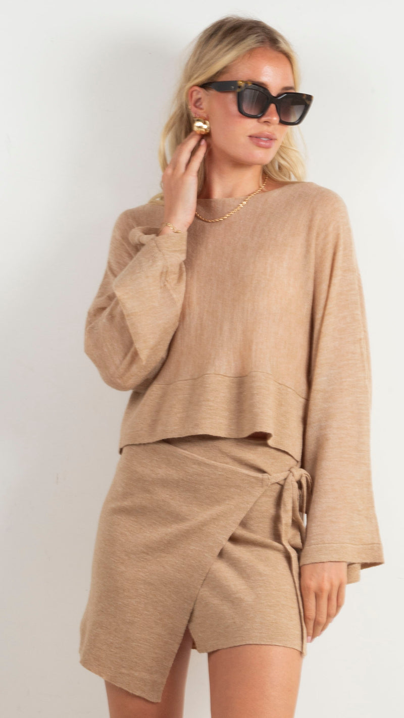 animari-sage-sweater-wrap-skirt-set-tan