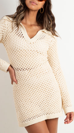 animari-leah-collared-knit-mini-cream