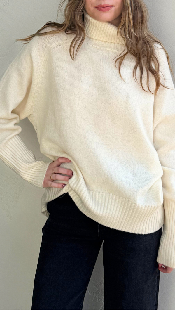 Soleil Turtleneck Sweater - Cream