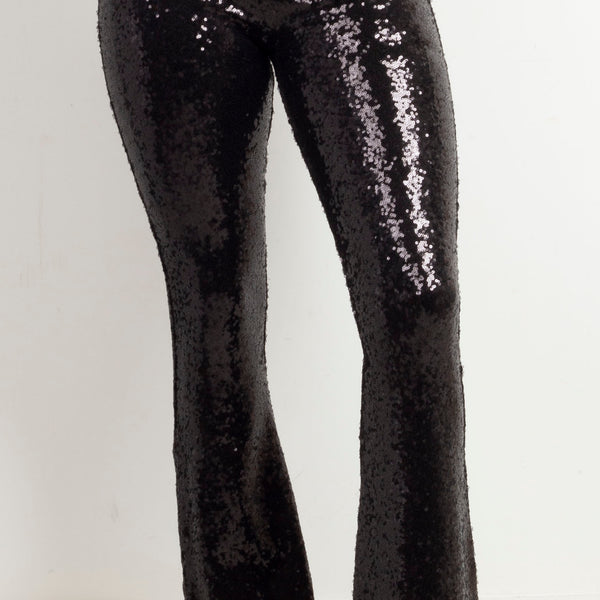 Commando Sequin Flared Legging in Black - Women's flared pants – Ambiance  Boutique