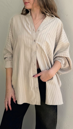 Faye Button Down - Ecru