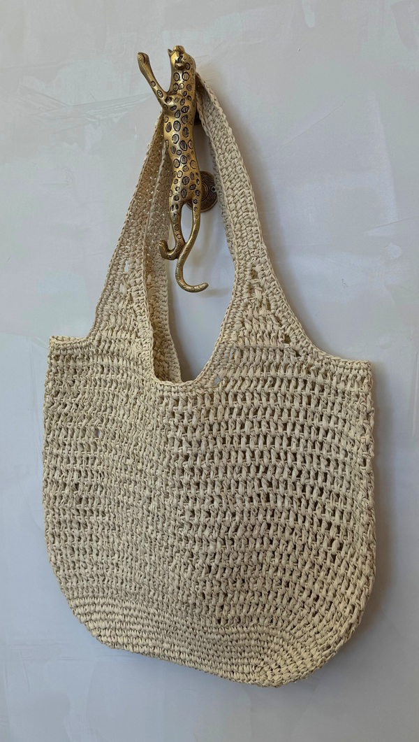 Woven Double Strap Tote - Oat