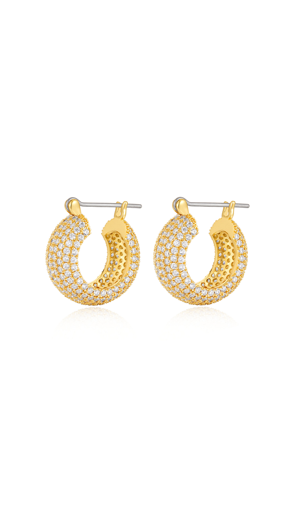 The Pave Royale Hoops - Gold