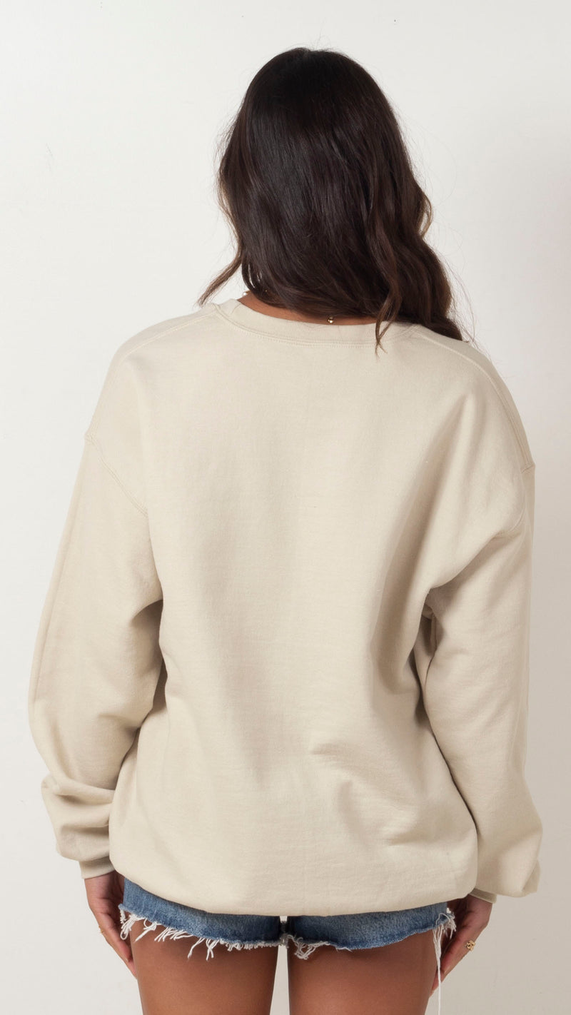 van-de-vort-collegiate-sweatshirt-sand-chartreuse