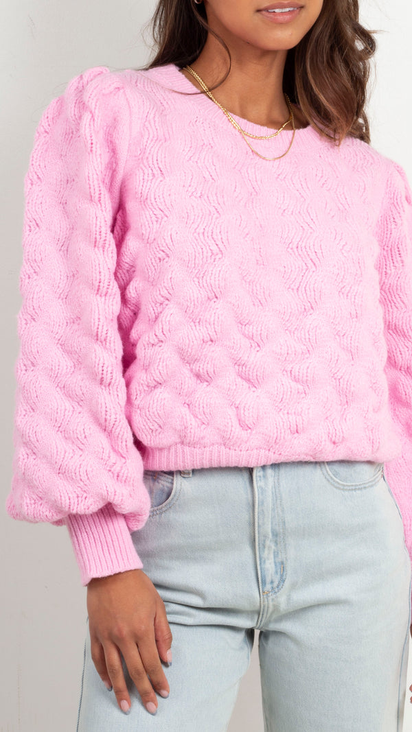 animari-bridget-texture-wave-sweater-pink