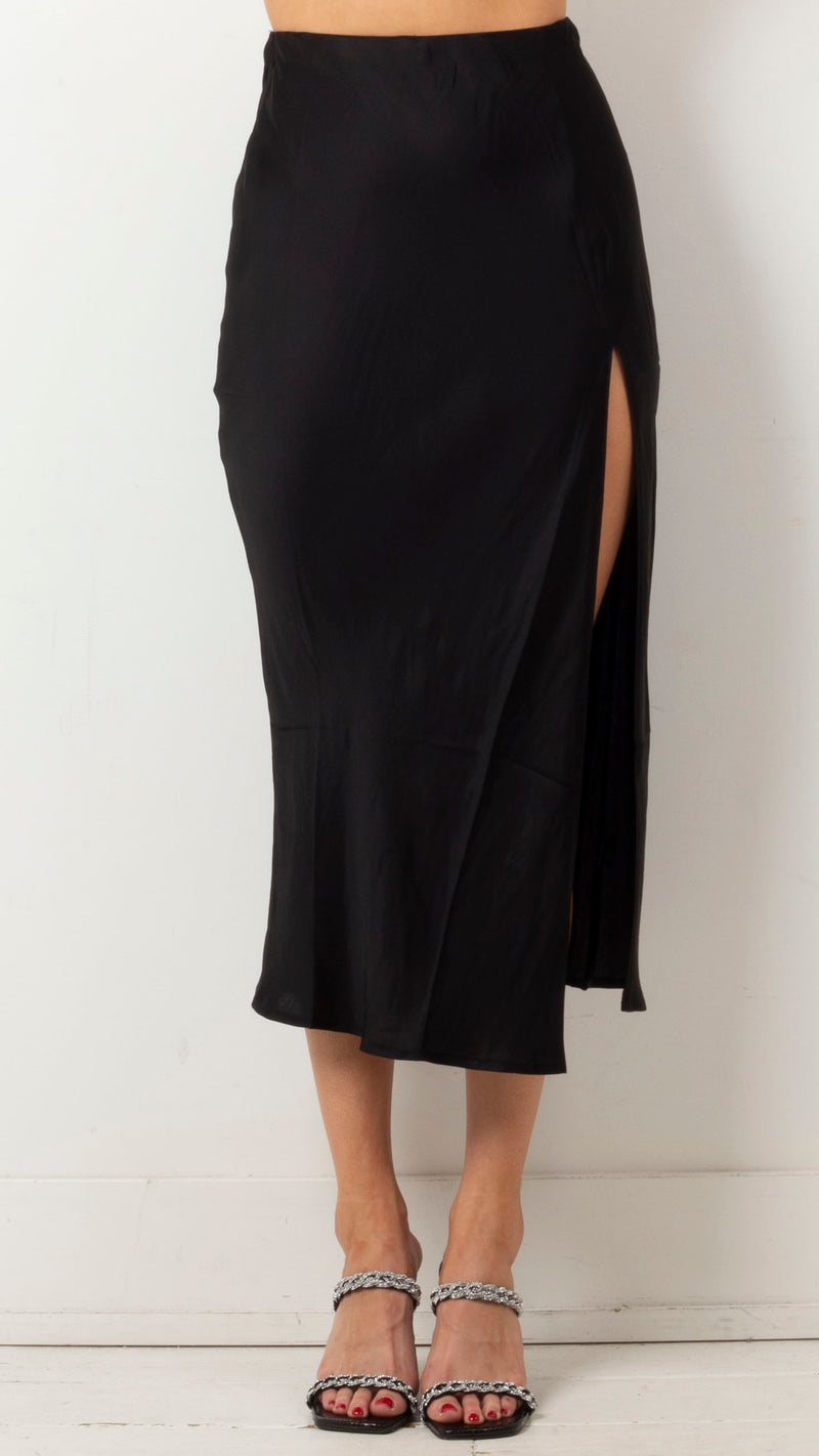 Adeline Midi Skirt - Black