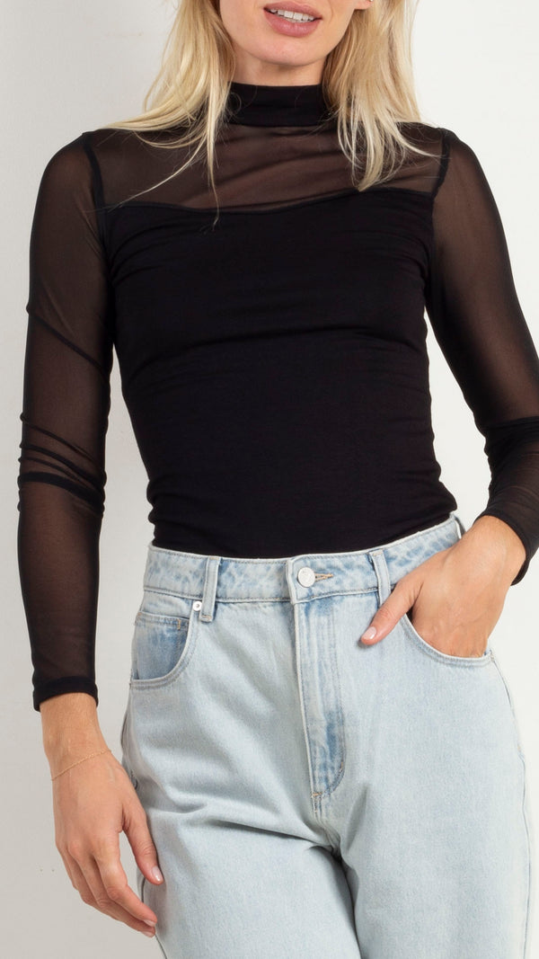 animari-mary-lou-mesh-contrast-bodysuit-black