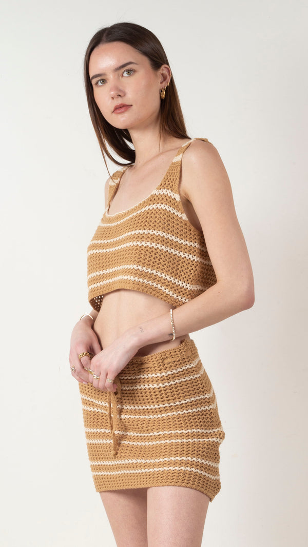 animari-mallorca-striped-knit-skirt-set-brown