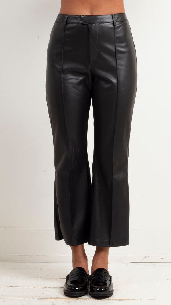 Piper Pintuck Ankle Pants - Black