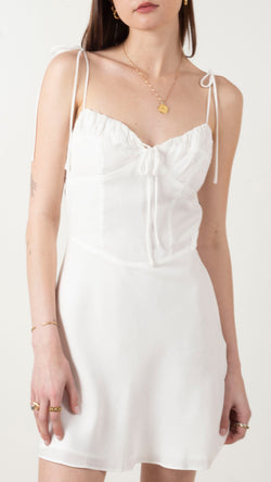 animari-mel-gathered-bodice-mini-dress-white