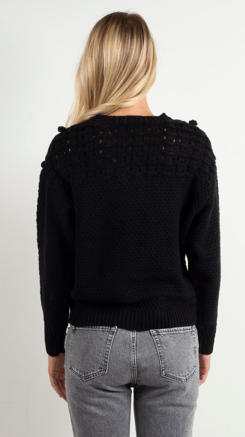 Taylor Tassel Sweater - Black