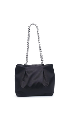 Crystal Strap Satin Bag