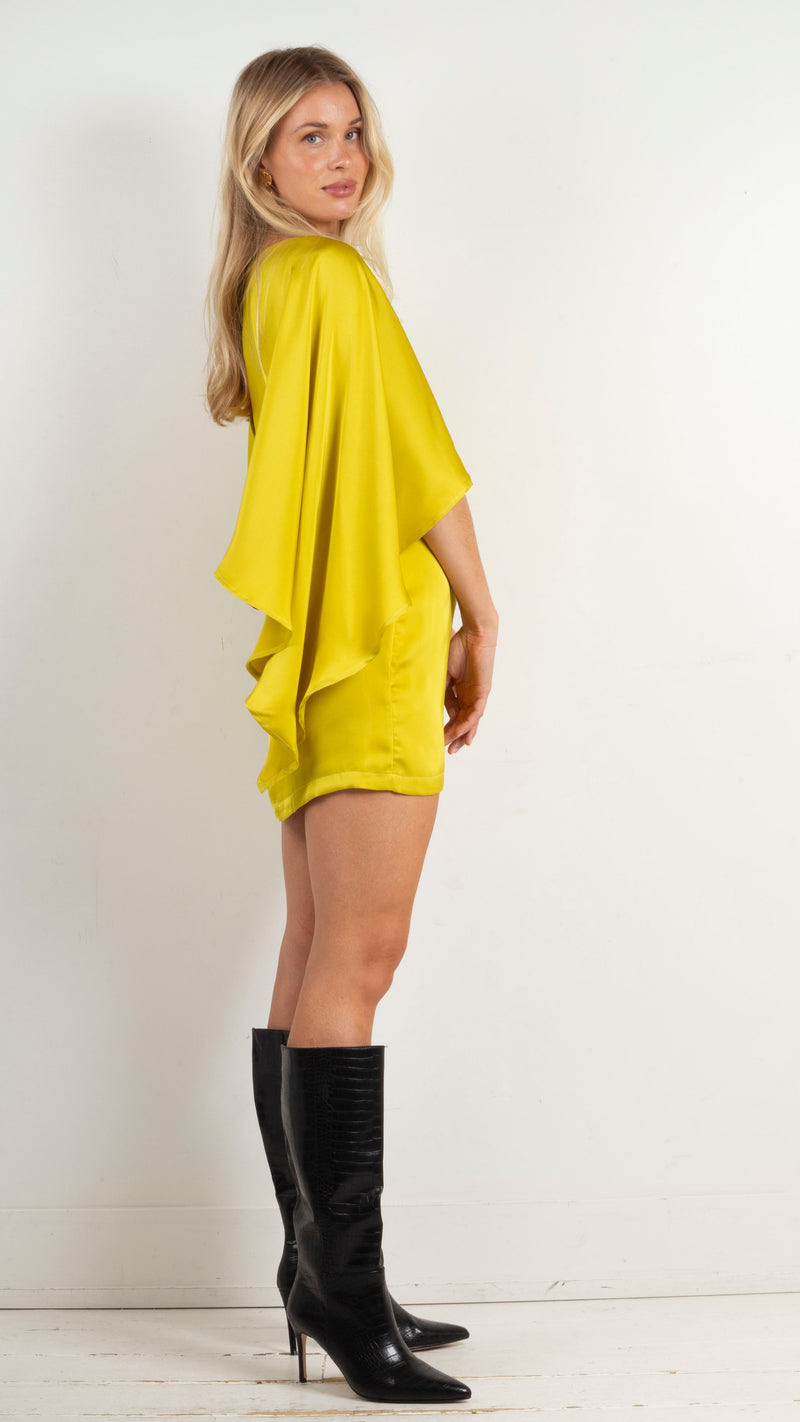 animari-eve-satin-cape-mini-cartreuse
