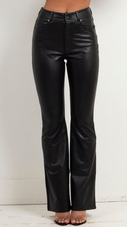 commando-faux-leather-five-pocket-flare-black