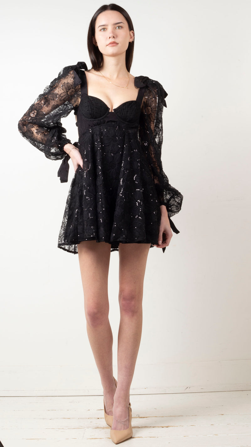 Kiersten Mini Dress - Black