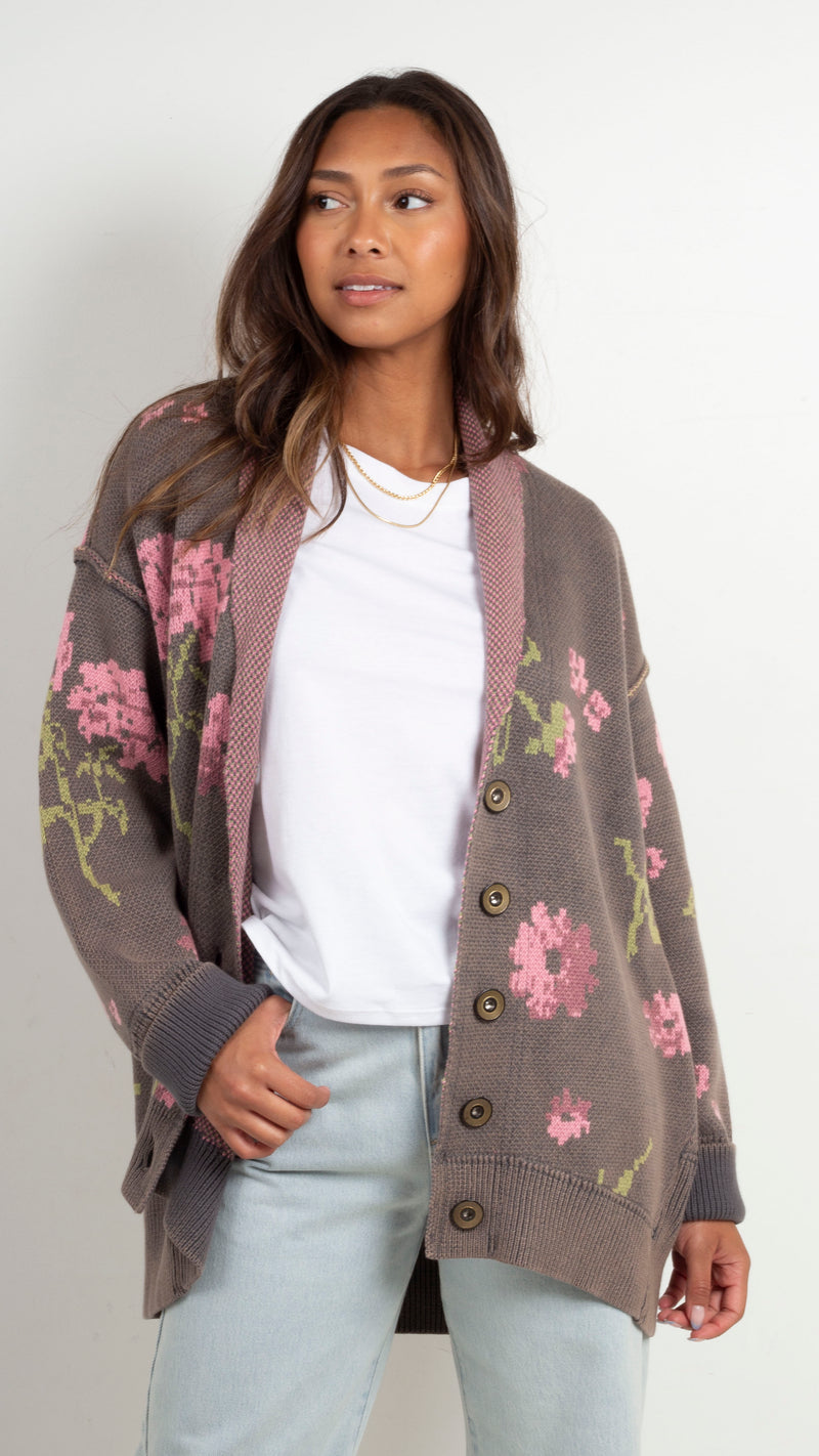 free-people-chamomille-pattern-cardigan-pink/gray