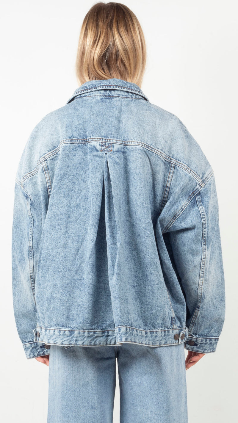 Opal Swing Denim Jacket Ocean Night Van De Vort