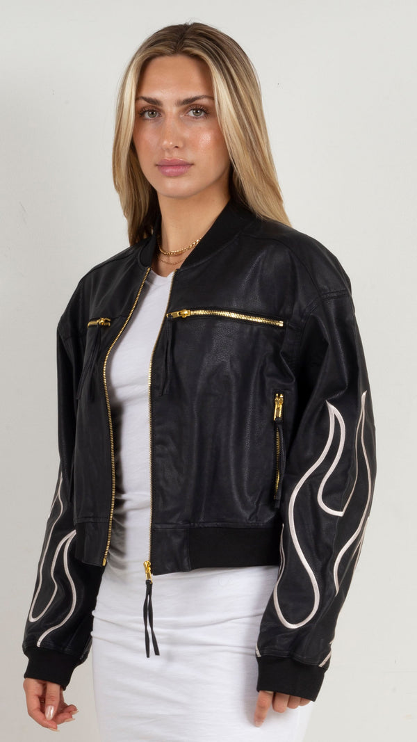 Blaze Cropped Jacket - Black