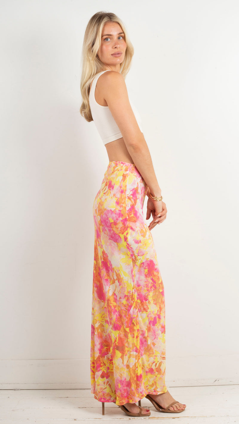 Camille Maxi Skirt - Aurora Pink