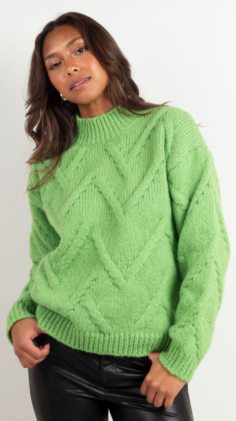 Canyon Sweater - Electric Green