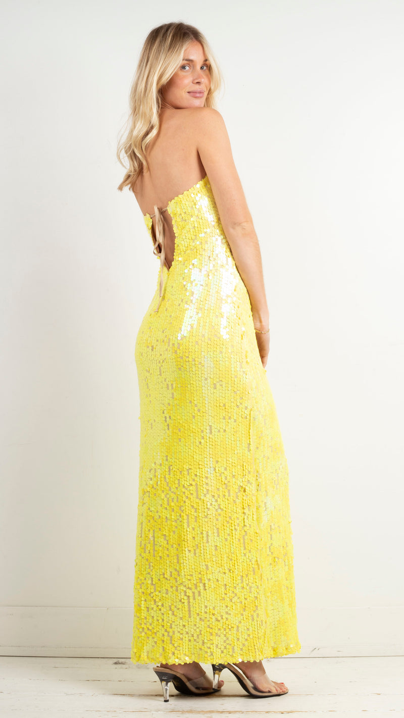 Buy THE SEI X Twist Cowl Ruched Gown In Yellow - Canary At 57% Off |  Editorialist