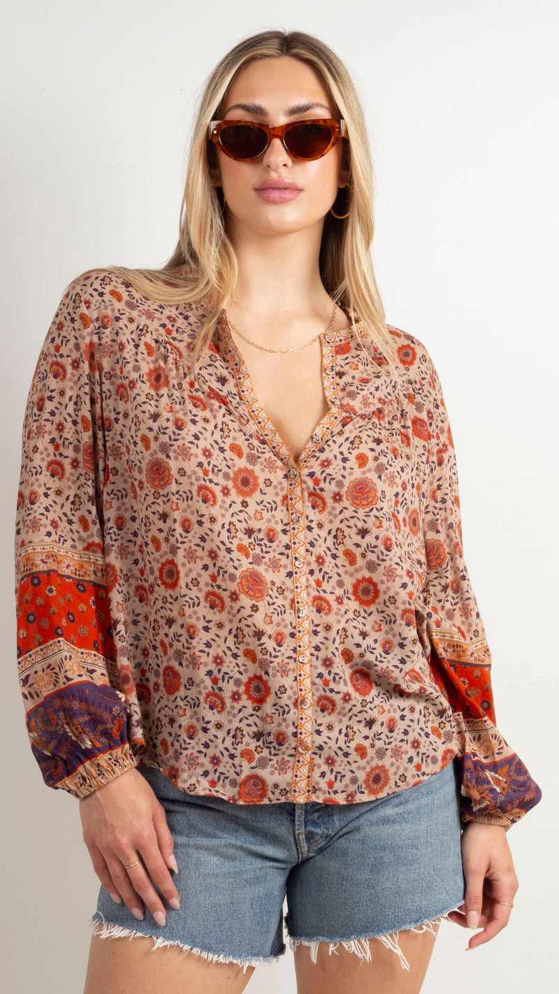 SPELL-LADY-UNTAMED-BLOUSE-TEA-LEAF