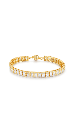 The Triple Crystal Tennis Bracelet - Gold