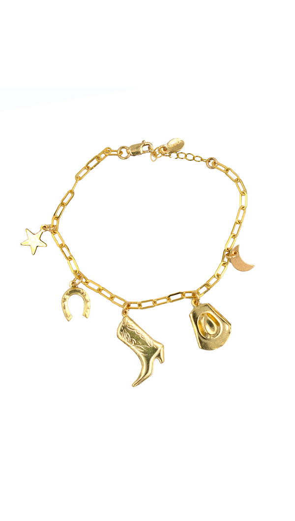Western Charm Bracelet - Gold