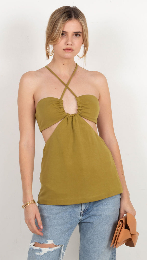 strappy cami summer green