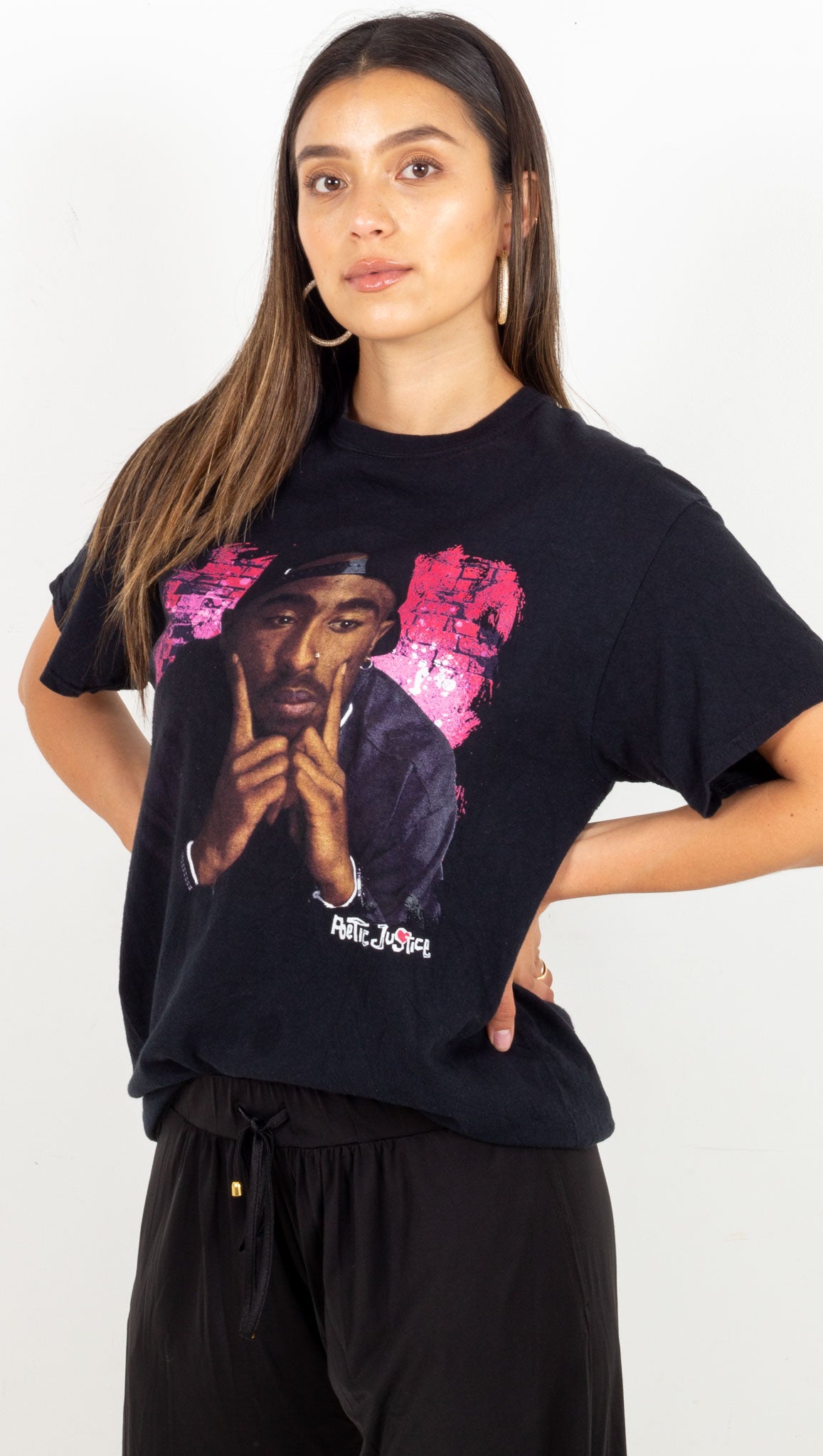 Vintage Poetic Justice Tupac Shirt - Black - Van De Vort