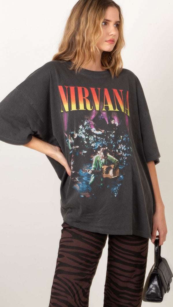Nirvana Unplugged Tee - Pigment Dye Black