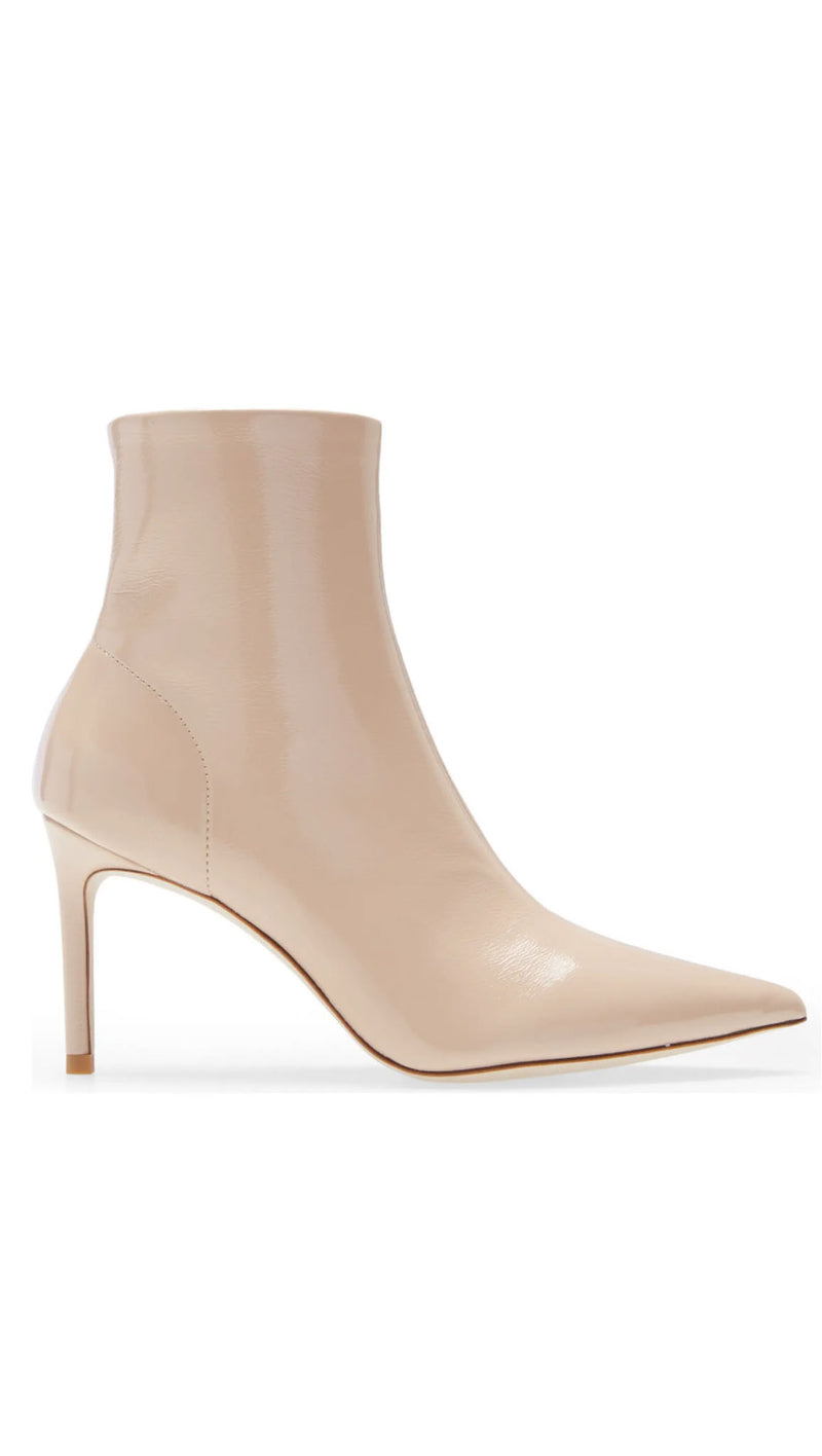 Nixie Ankle Boot - Nude Crinkle Patent
