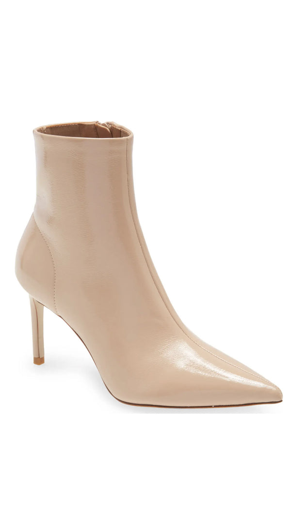 Nixie Ankle Boot - Nude Crinkle Patent