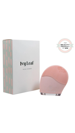 Ivy Leaf Skincare Pink Rubber Electronic Facial Scrubber