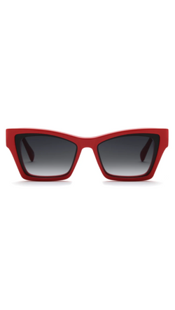 Saint Owen Slim Red Cat-Eye Sunglasses